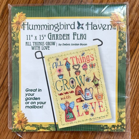 Garden Flag--All Things Grow With Love 11x15 - Picture 3 of 3
